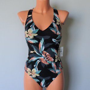 Roxy Beach Classic Floral One Piece Swimsuit NWT